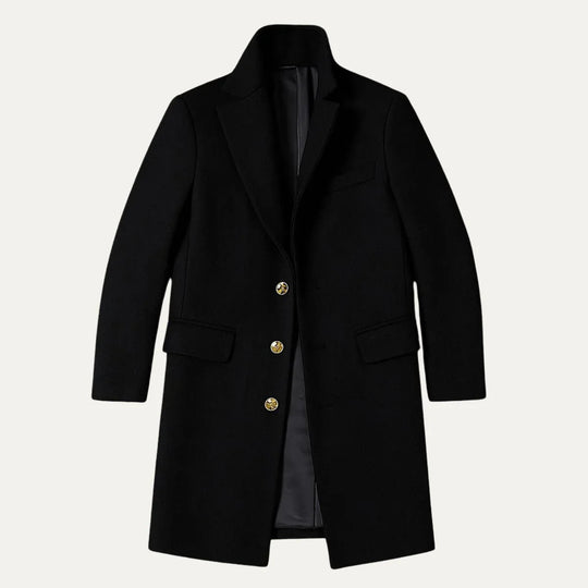 Mænds Lang Trenchcoat Klassisk Stil 3