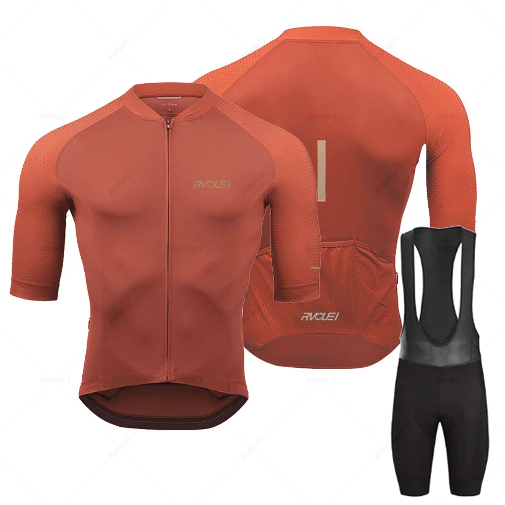 Mænds Langærmet Cykeltrøjesæt Sporty Design 2