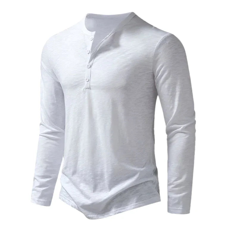 Mænds Langærmet Polo T-shirt Casual Stil 6