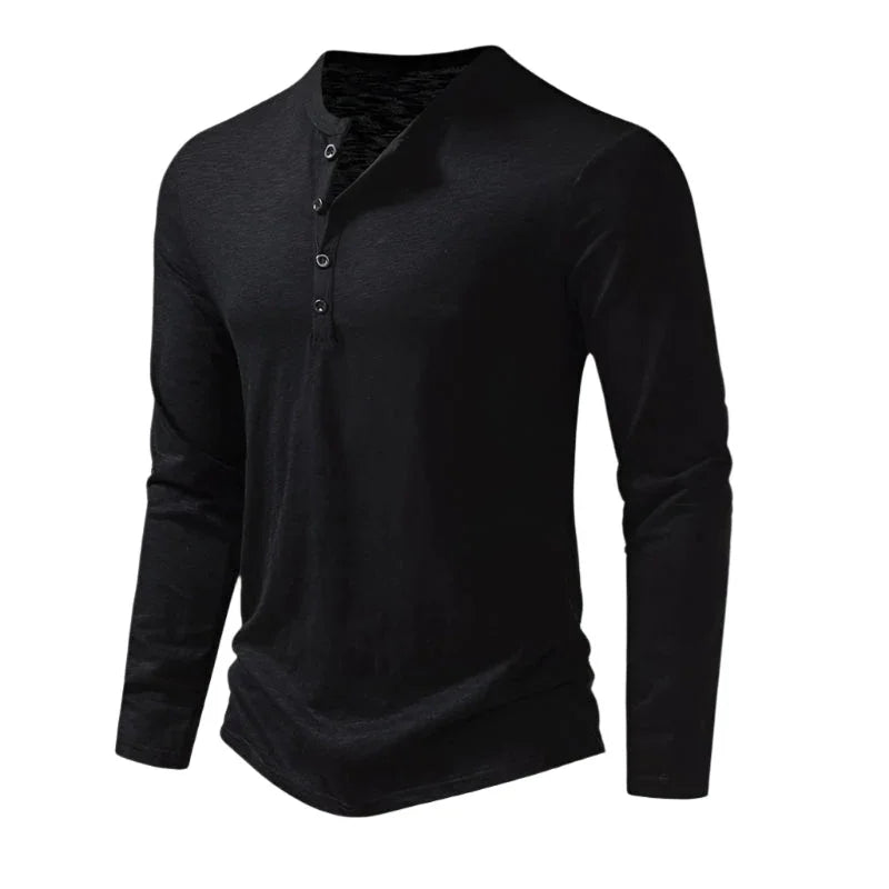 Mænds Langærmet Polo T-shirt Casual Stil 9