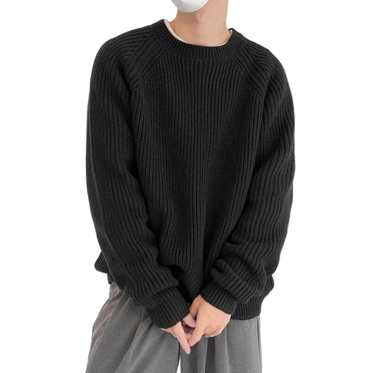 Mænds Langærmet Strikket Sweater Afslappet Stil 0