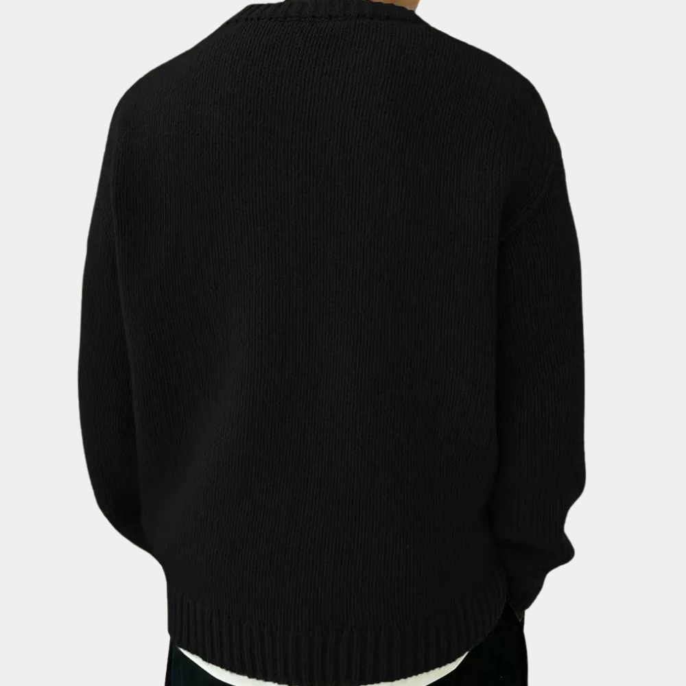 Mænds Langærmet Strikket Sweater Afslappet Stil 2
