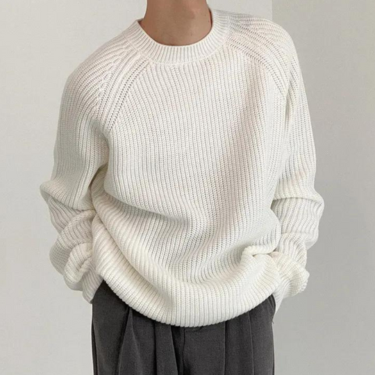 Mænds Langærmet Strikket Sweater Afslappet Stil 4