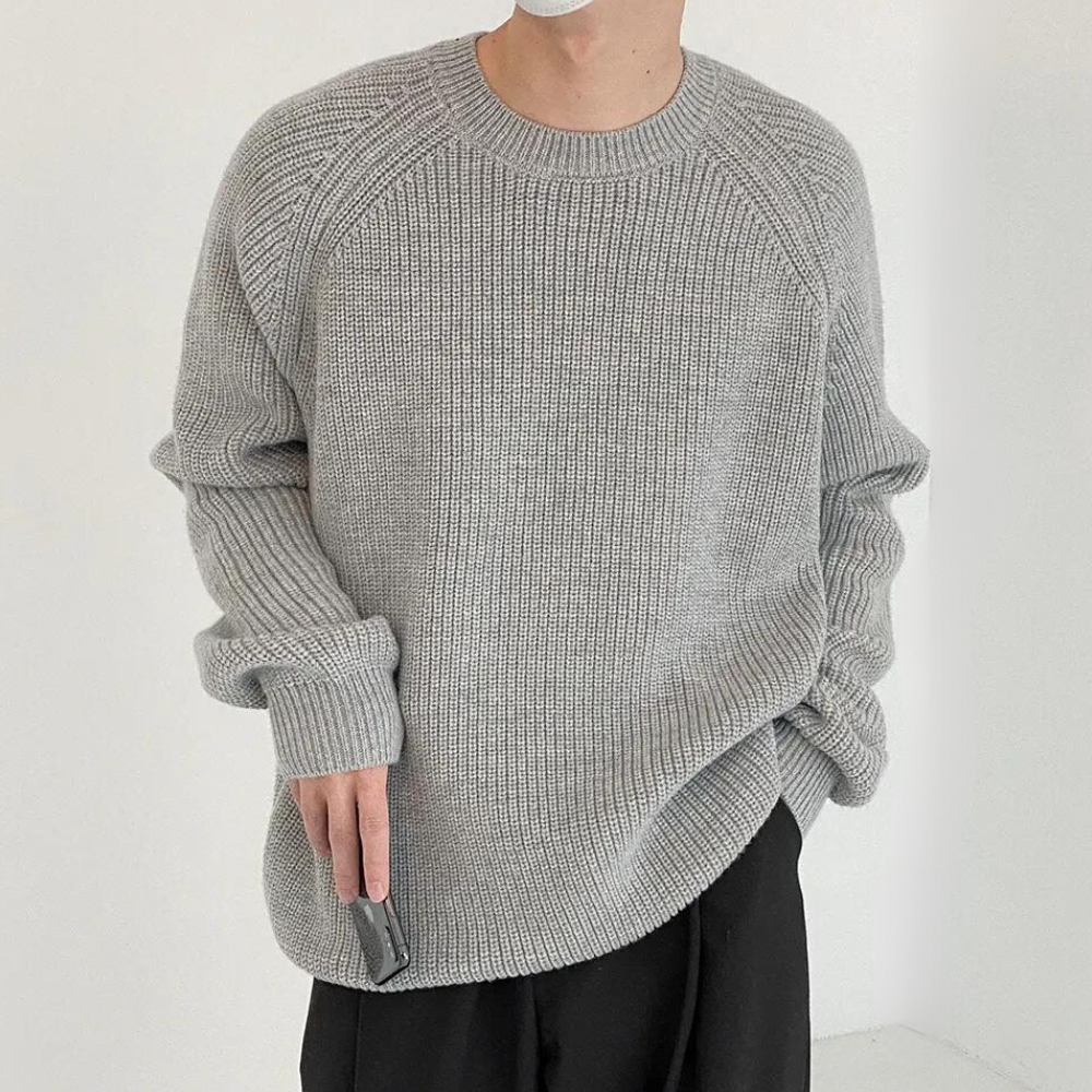 Mænds Langærmet Strikket Sweater Afslappet Stil 5