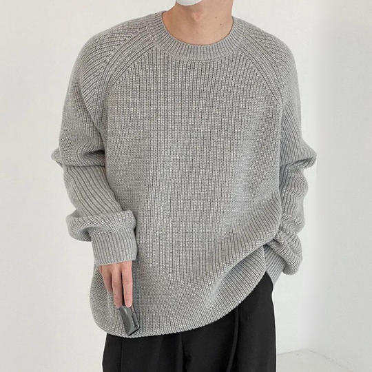 Mænds Langærmet Strikket Sweater Afslappet Stil 5