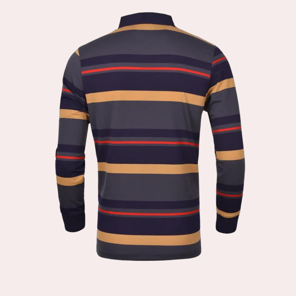 Mænds Langærmet T-shirt med Striber 2