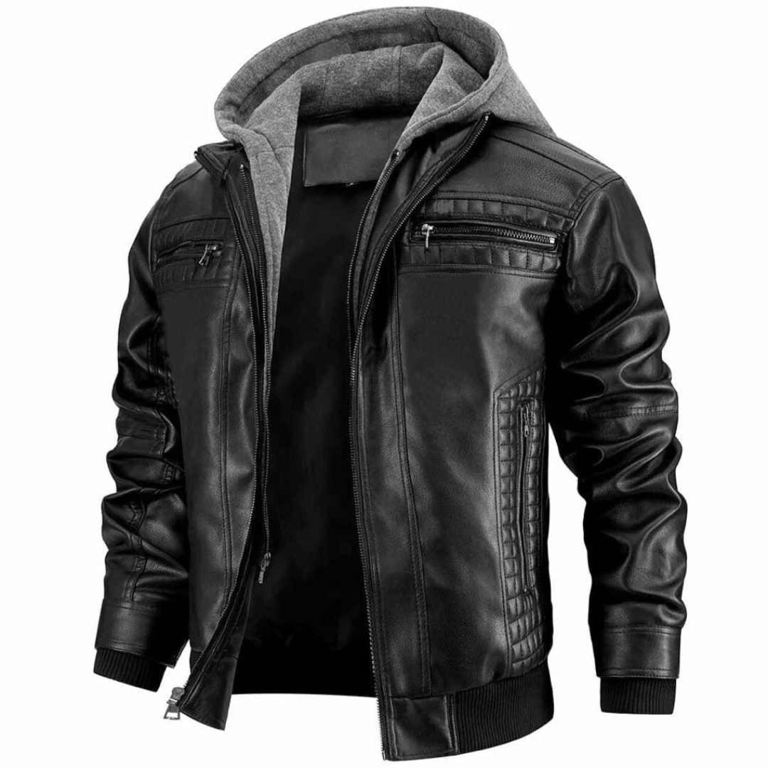Mænds Motorcykeljakke Hæklet Retro Stil 0