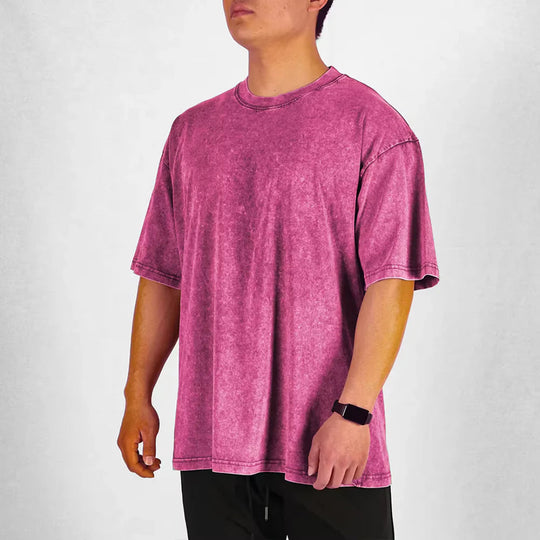 Mænds Overdimensioneret T-shirt Casual 5