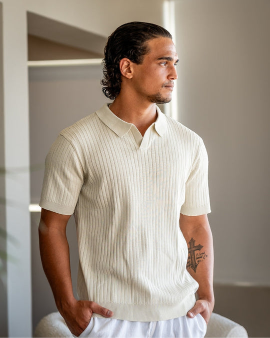 Mænds Poloshirt Ribbet Stil 2