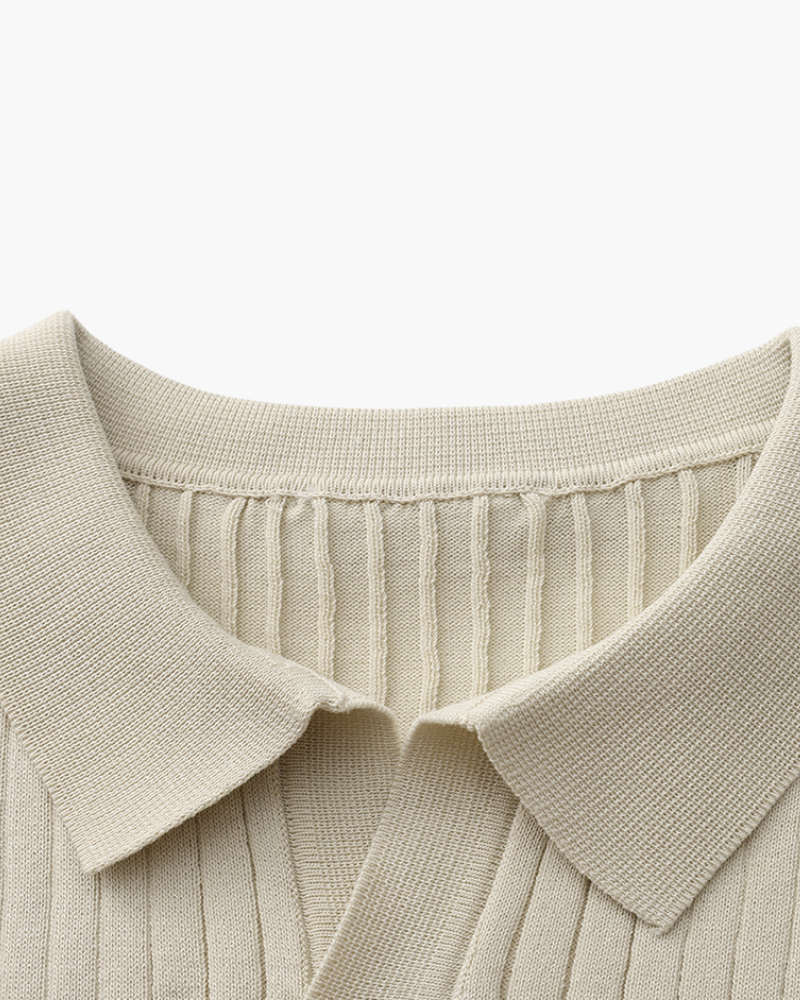Mænds Poloshirt Ribbet Stil 5