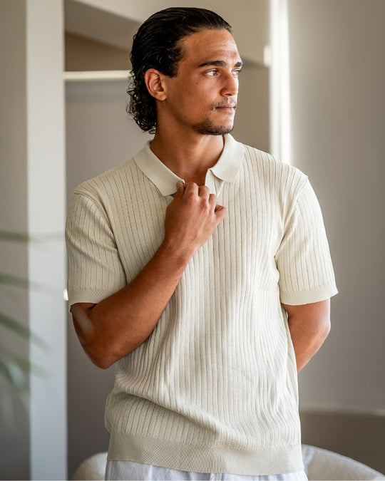 Mænds Poloshirt Ribbet Stil 6