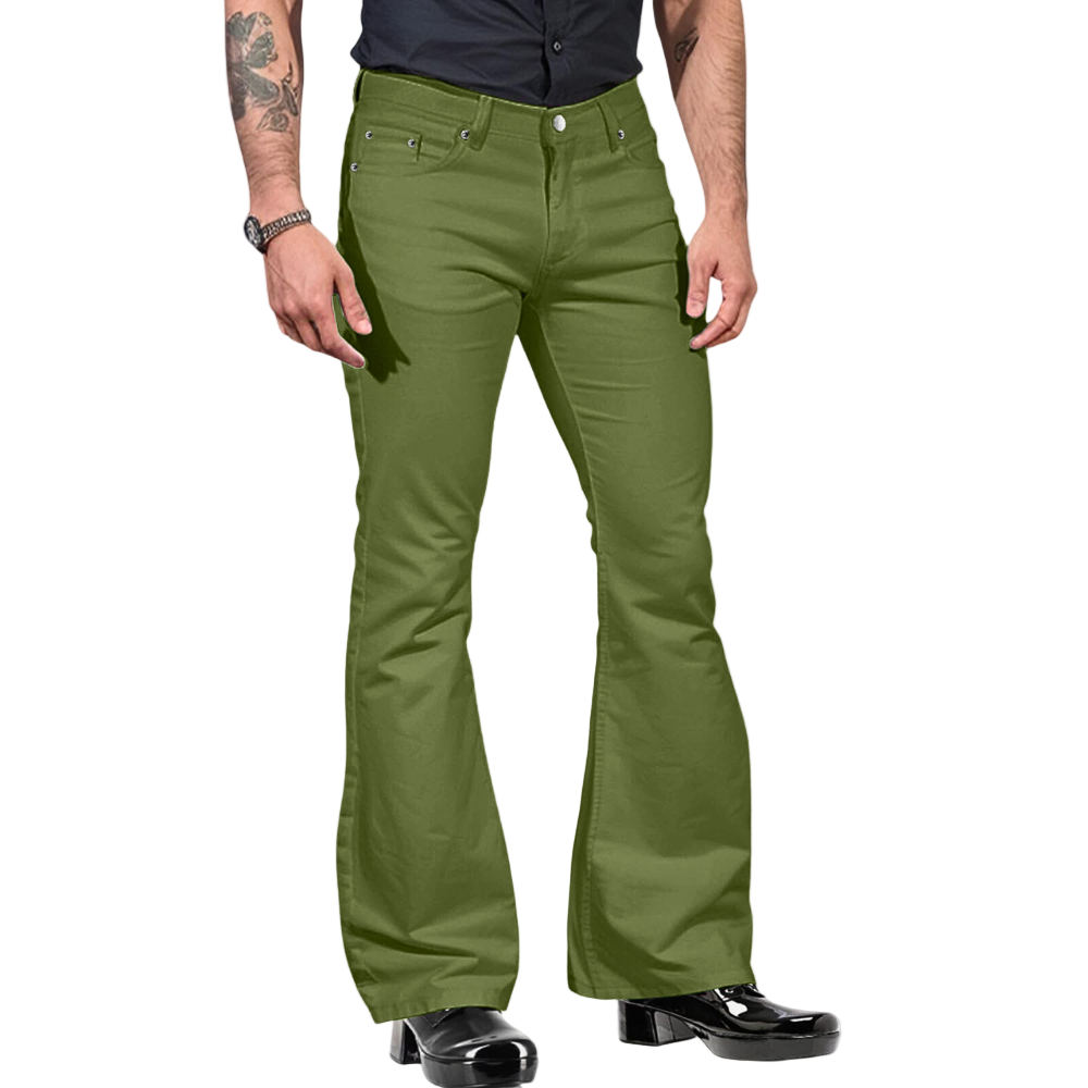 Mænds Retro Flare Bukser Casual Stil 0