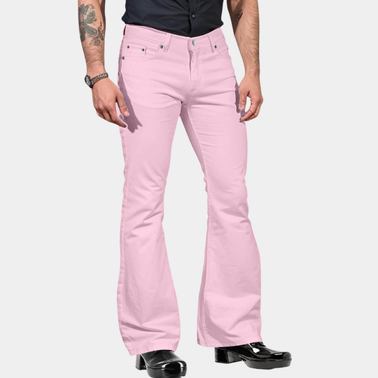Mænds Retro Flare Bukser Casual Stil 3