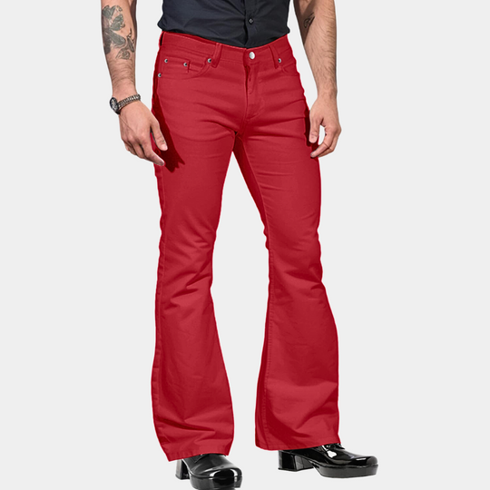 Mænds Retro Flare Bukser Casual Stil 4