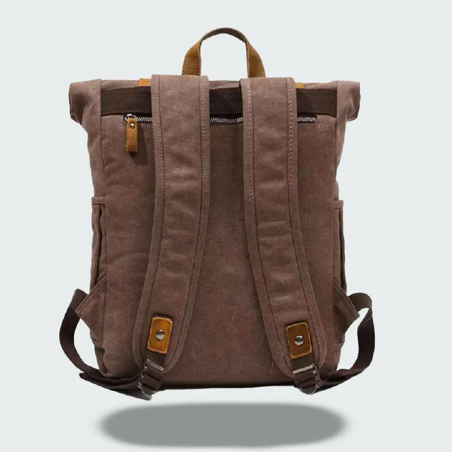 Mænds Roll Top Rygsæk Vintage Stil 5