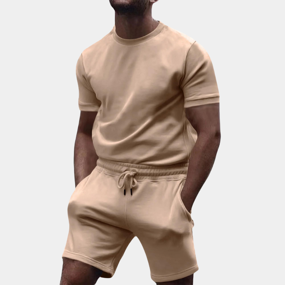 Mænds T-shirt og Shorts Sæt Afslappet Stil 2