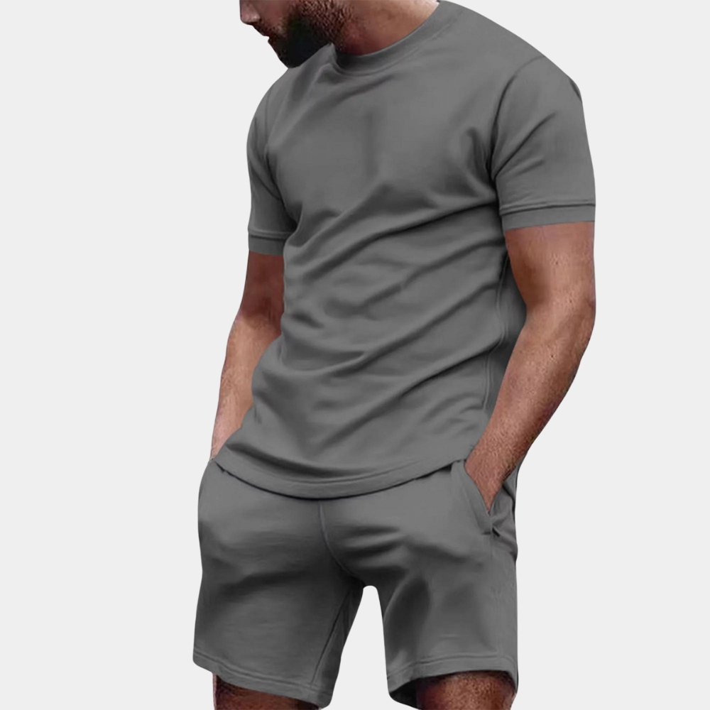 Mænds T-shirt og Shorts Sæt Afslappet Stil 3