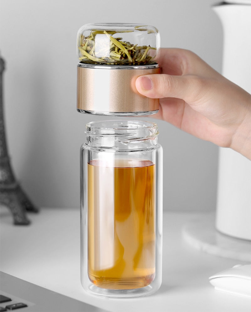 Mænds Te Infuser Flaske Dobbelt Væggede 500 ml 2