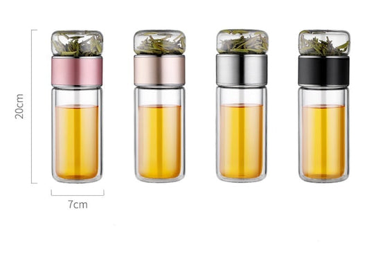 Mænds Te Infuser Flaske Dobbelt Væggede 500 ml 6