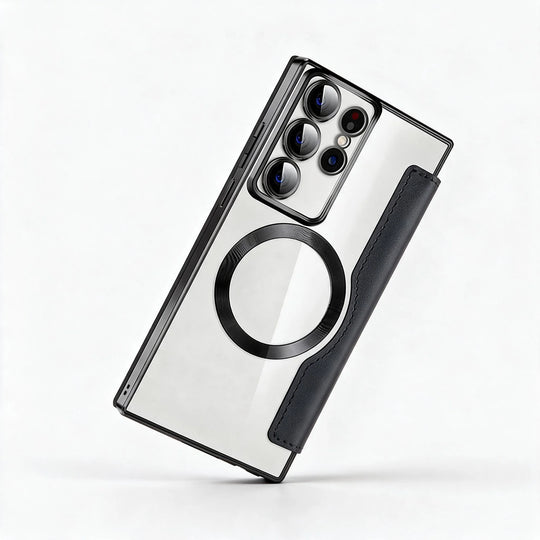 Mænds Telefoncover Flip-Cover Med Kortholder og Magnetisk Lukning 1
