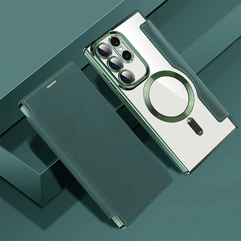 Mænds Telefoncover Flip-Cover Med Kortholder og Magnetisk Lukning 11