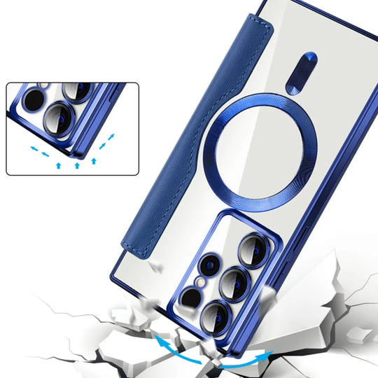 Mænds Telefoncover Flip-Cover Med Kortholder og Magnetisk Lukning 3