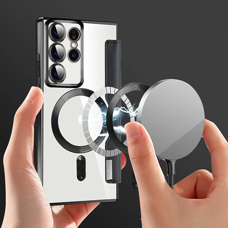 Mænds Telefoncover Flip-Cover Med Kortholder og Magnetisk Lukning 4