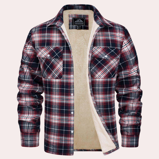 Mænds Ternet Jakke Flannelforet 1