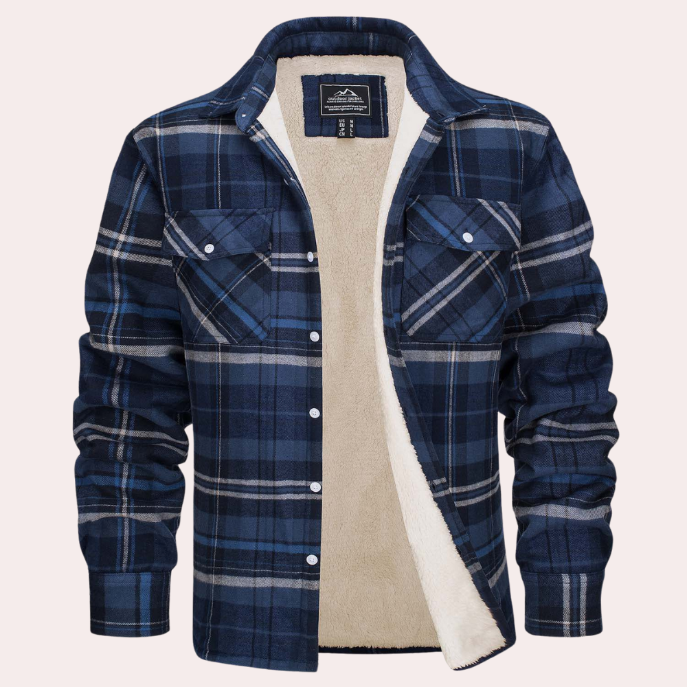 Mænds Ternet Jakke Flannelforet 2