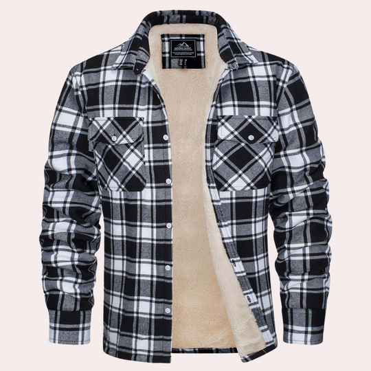 Mænds Ternet Jakke Flannelforet 3