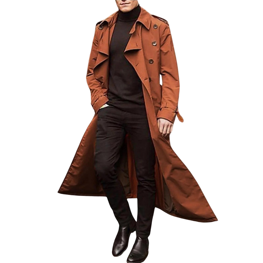 Mænds Trenchcoat Afslappet Stil 0