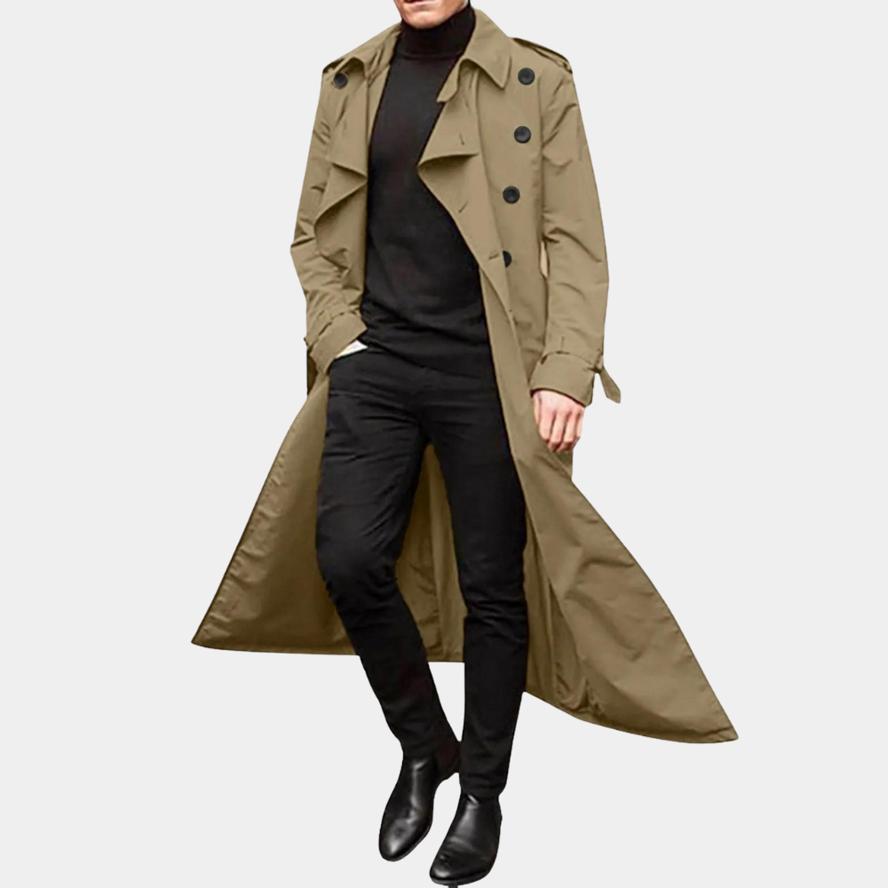 Mænds Trenchcoat Afslappet Stil 1