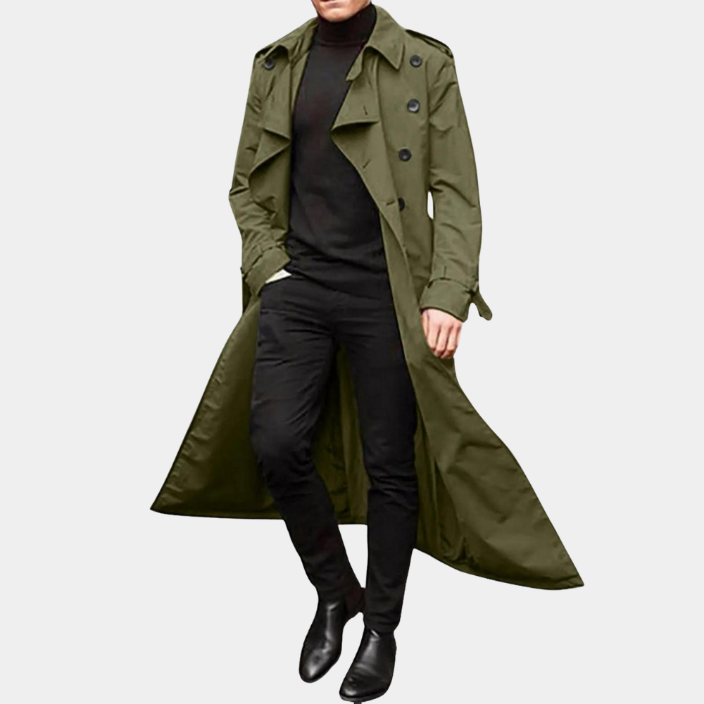 Mænds Trenchcoat Afslappet Stil 5