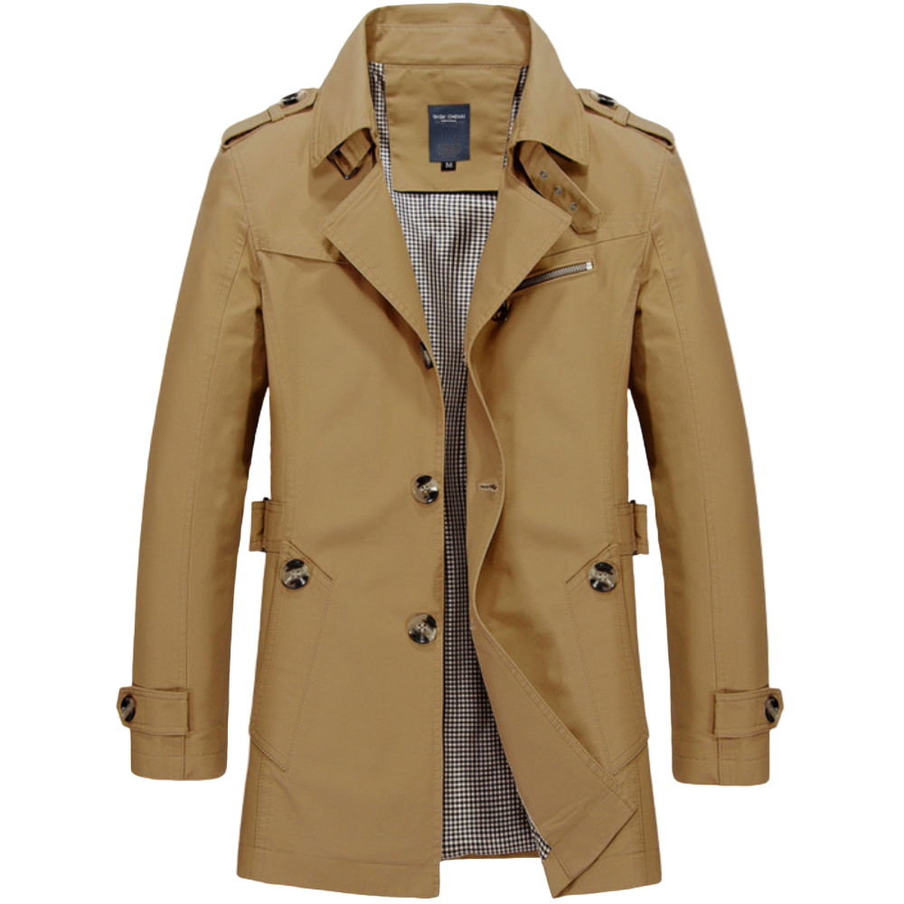 Mænds Trenchcoat i Tidløst Design 0