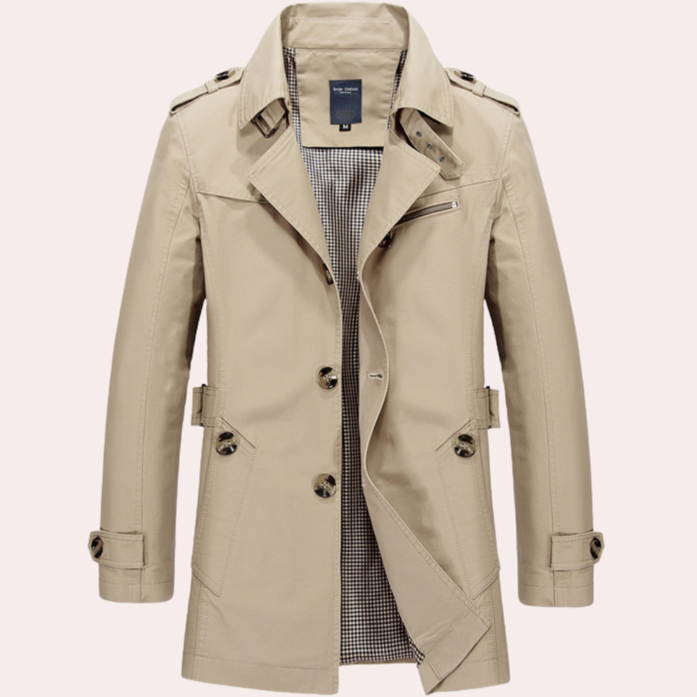 Mænds Trenchcoat i Tidløst Design 4
