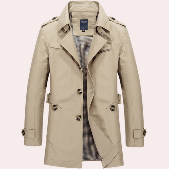 Mænds Trenchcoat i Tidløst Design 4