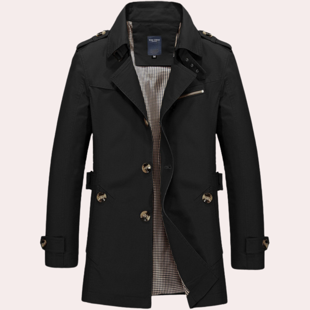 Mænds Trenchcoat i Tidløst Design 5