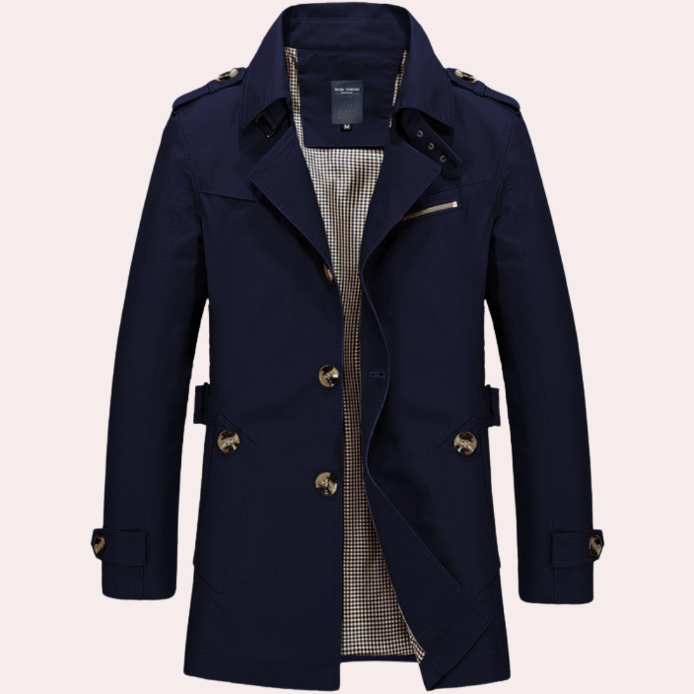 Mænds Trenchcoat i Tidløst Design 6