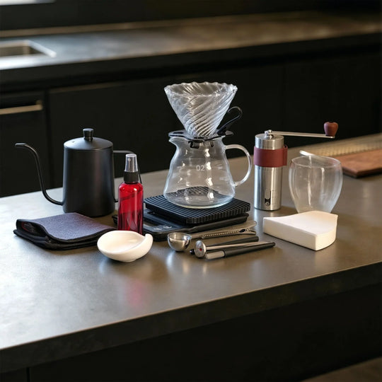 Manuelt Kaffesæt til Pour-Over Brygning 14-15 Dele 5