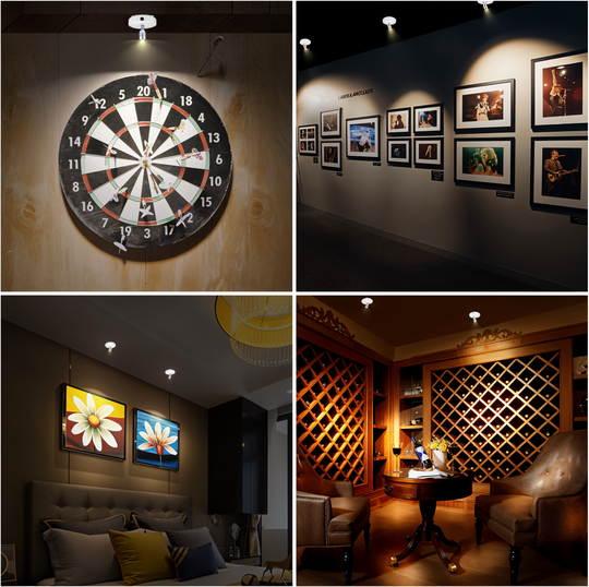 Mini LED Spotlight Trådløs Accentbelysning Justérbar Lysstyrke Kompakt Design 5