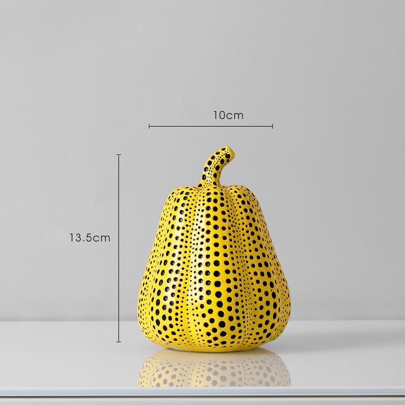 Moderne Græskar Skulptur Med Polka Prikker 7