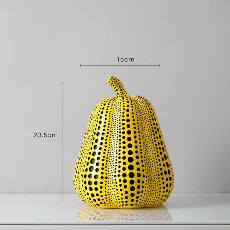 Moderne Græskar Skulptur Med Polka Prikker 8