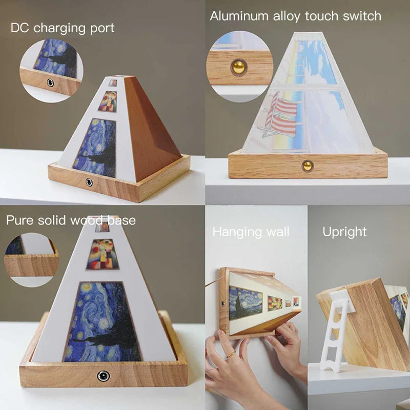 Moderne LED Vægkunst Lampe Med 3D Lysmønstre 5