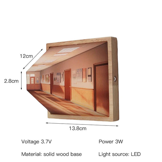 Moderne LED Vægkunst Lampe Med 3D Lysmønstre 9