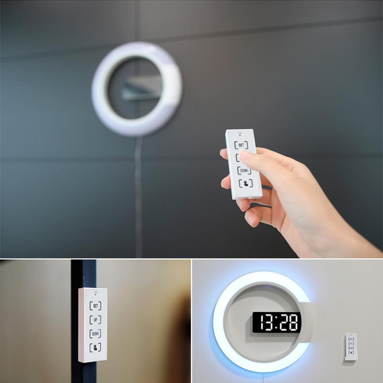Moderne LED Vægur med Justerbar Belysning 4