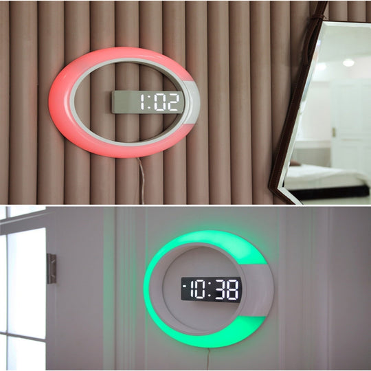 Moderne LED Vægur med Justerbar Belysning 6