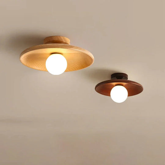 Moderne Loftslampe i Træ Kuglehængende 2