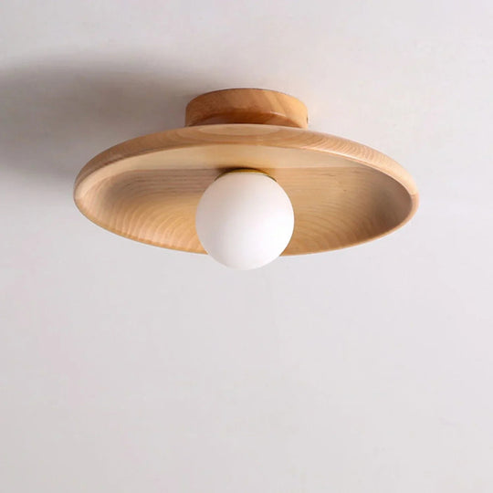 Moderne Loftslampe i Træ Kuglehængende 5