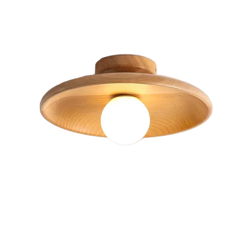 Moderne Loftslampe i Træ Kuglehængende 6