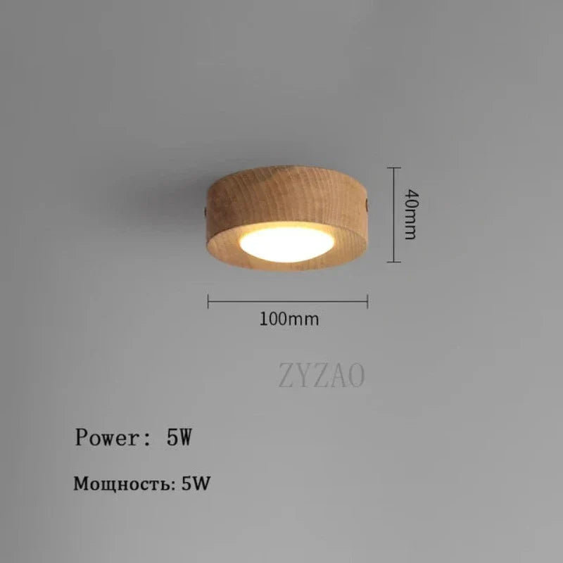 Moderne Loftslampe i Valnød med Guld Detaljer 0